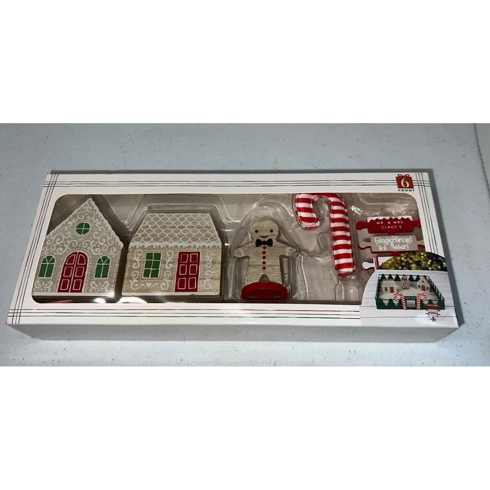 Target Bullseye Playground Gingerbread Christmas Mini Figures 6 Ct NEW 2023